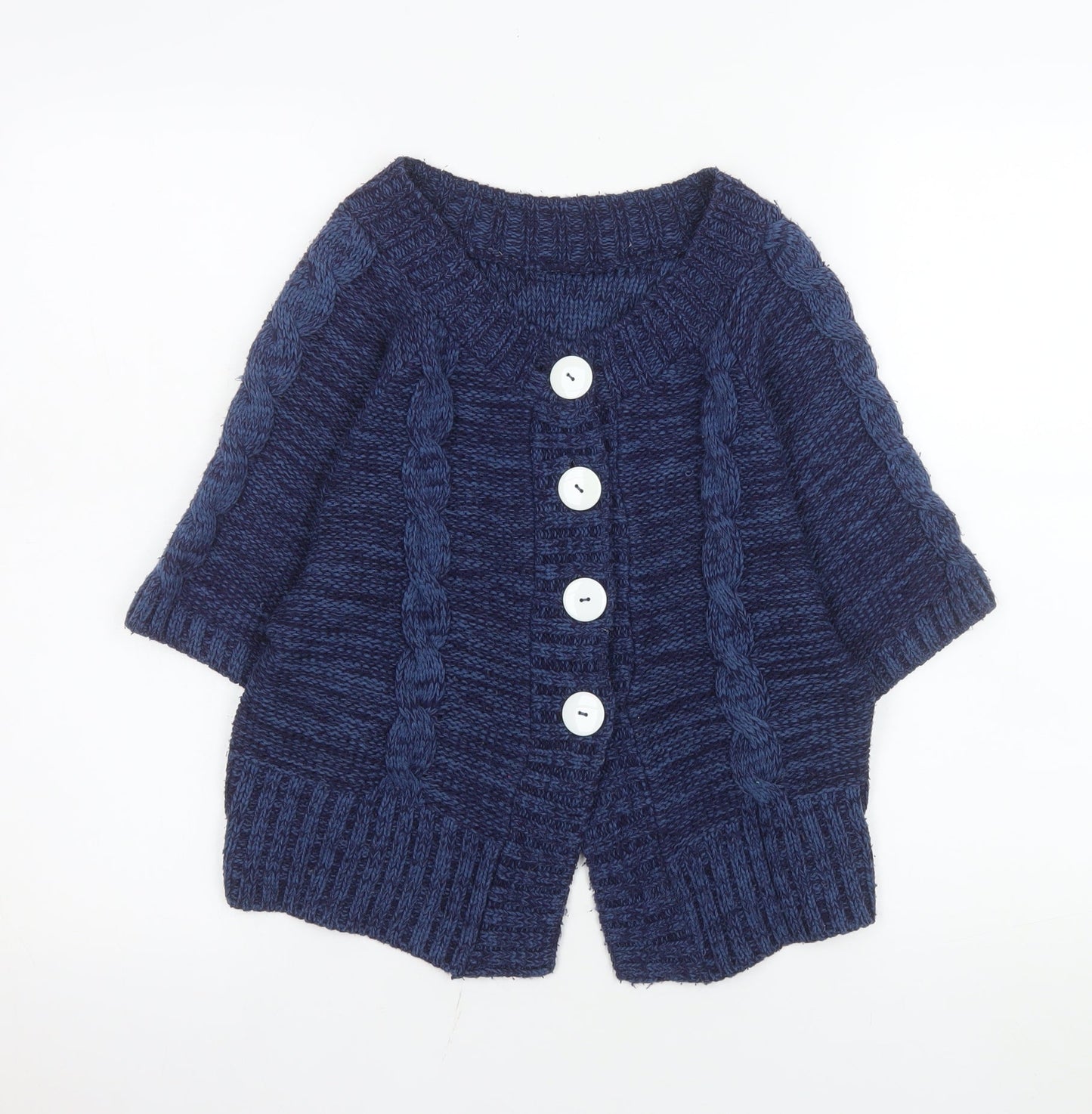 Womens UK Size S M&Co Blue Cardigan Jumper
