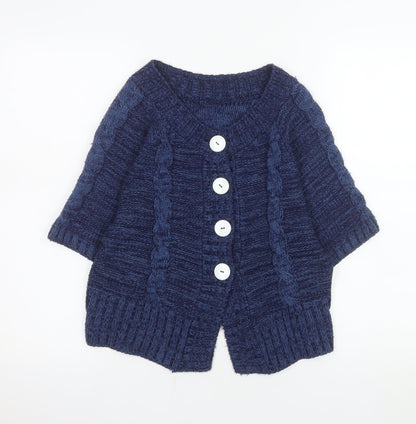 Womens UK Size S M&Co Blue Cardigan Jumper