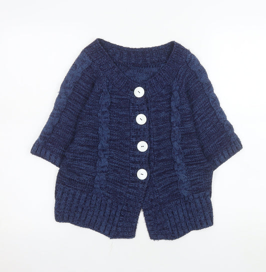 Womens UK Size S M&Co Blue Cardigan Jumper
