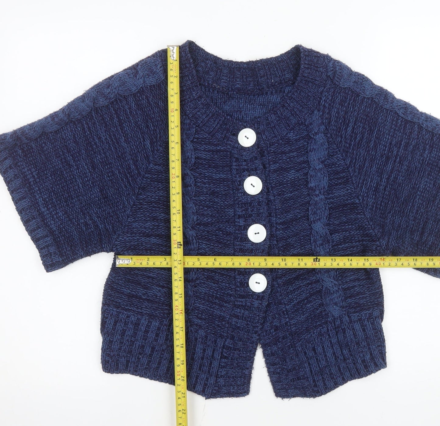 Womens UK Size S M&Co Blue Cardigan Jumper