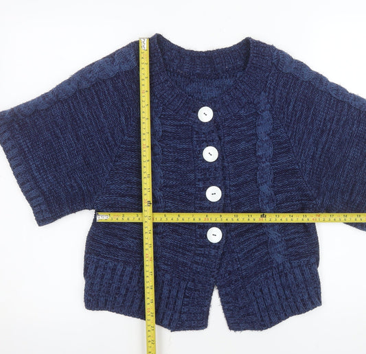 Womens UK Size S M&Co Blue Cardigan Jumper