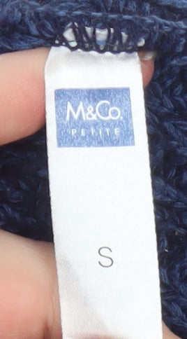 Womens UK Size S M&Co Blue Cardigan Jumper