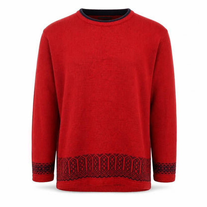 Mens UK Size L Keeno Red Pullover Jumper