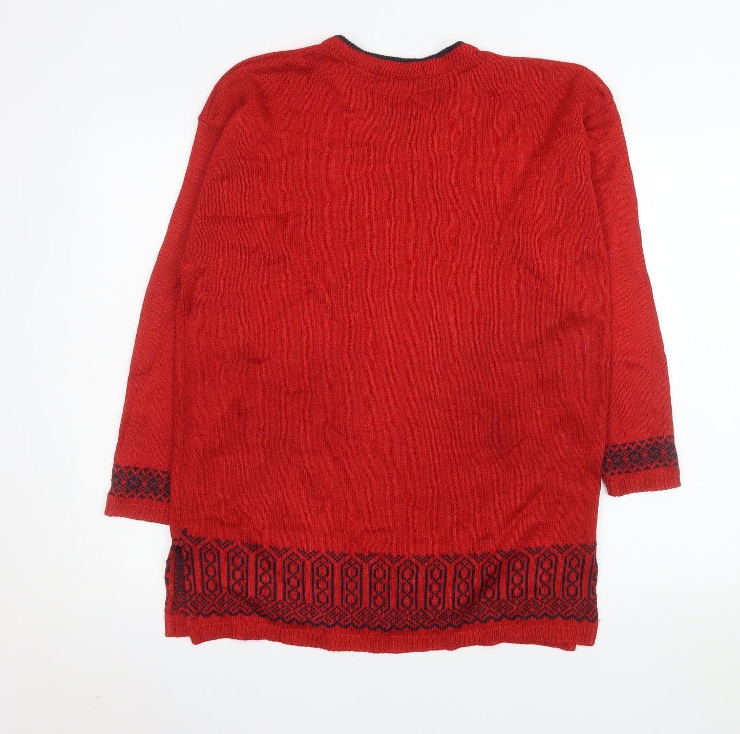 Mens UK Size L Keeno Red Pullover Jumper