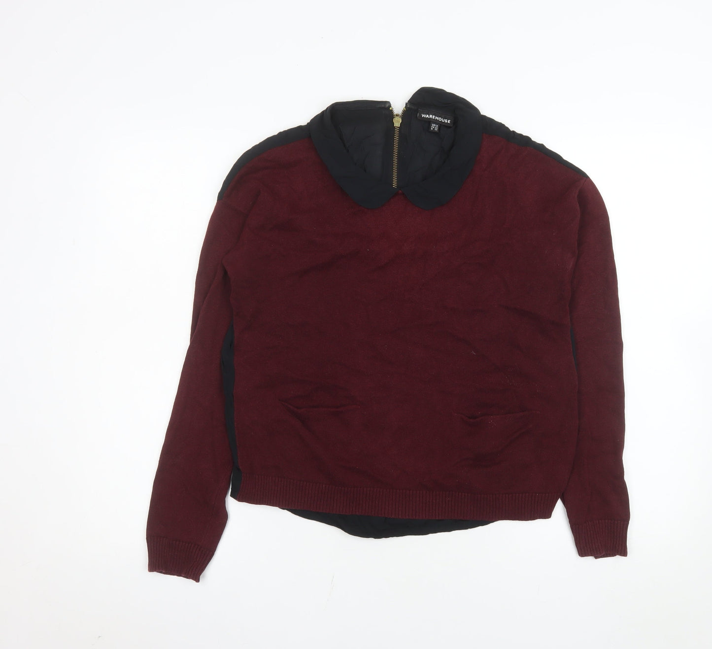 Womens UK Size 12 Warehouse Red Basic Blouse