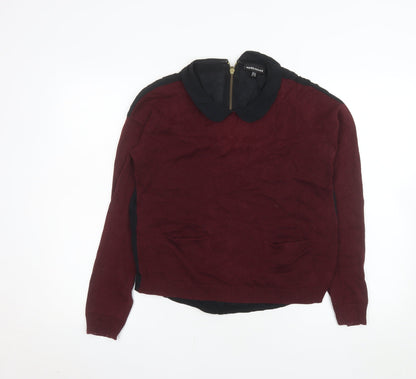 Womens UK Size 12 Warehouse Red Basic Blouse