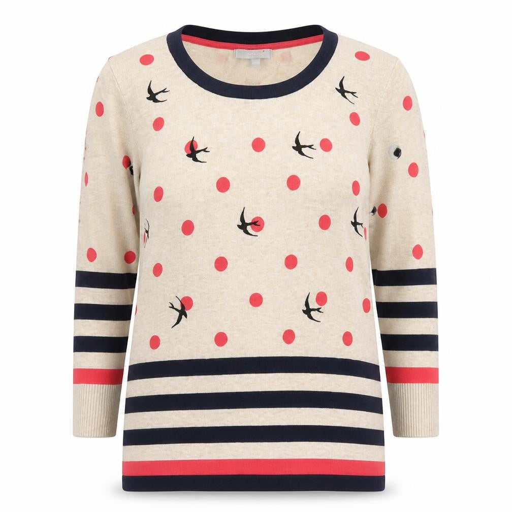 Marks & Spencer Per Una Women's Beige Polka Dot Top Size 12