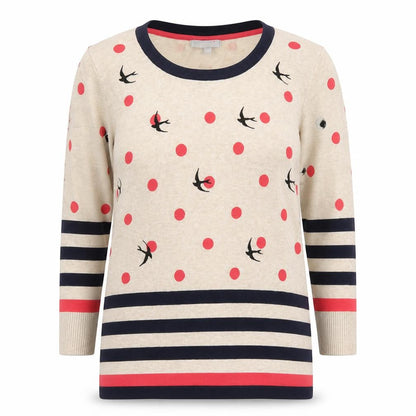 Marks & Spencer Per Una Women's Beige Polka Dot Top Size 12