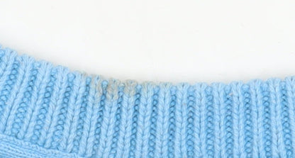 Mantaray Women Blue Cable-Knit Jumper Size 14 Cotton Blend