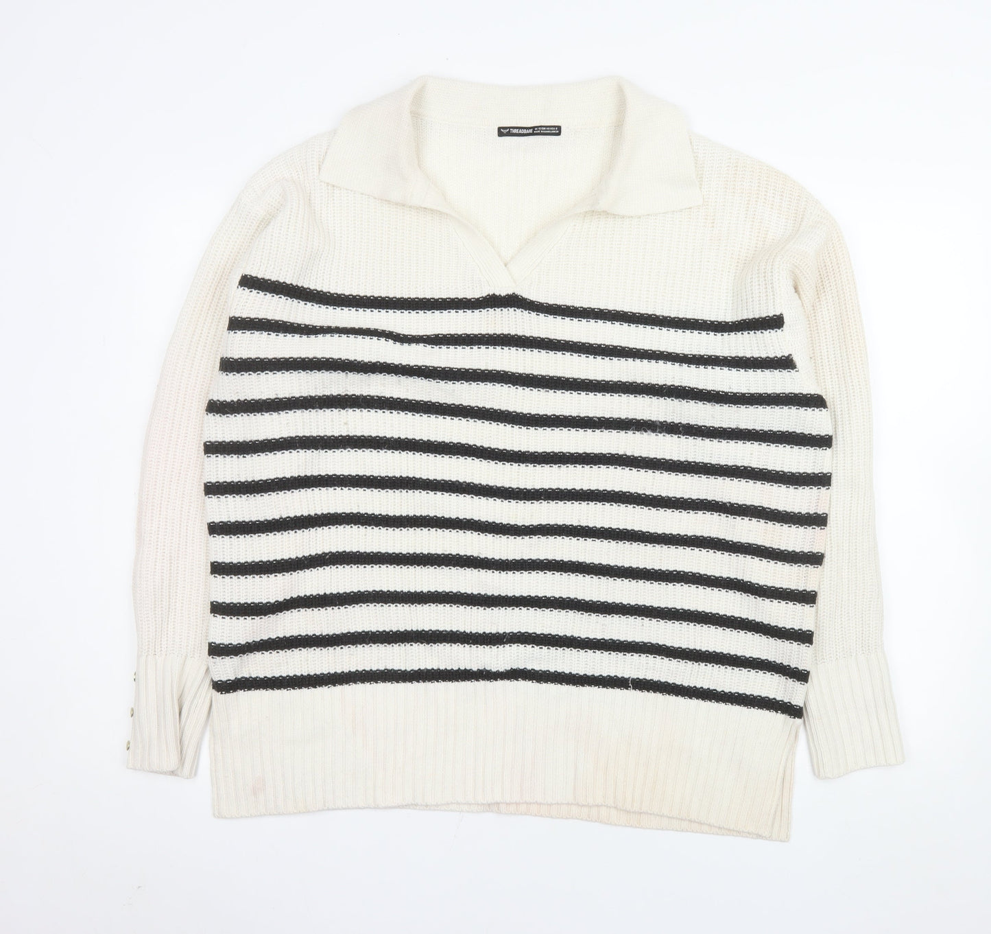 Womens UK Size 12 Threadbare Ivory Pullover Jumper