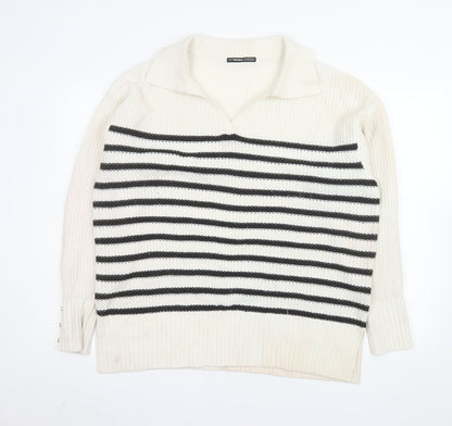 Womens UK Size 12 Threadbare Ivory Pullover Jumper