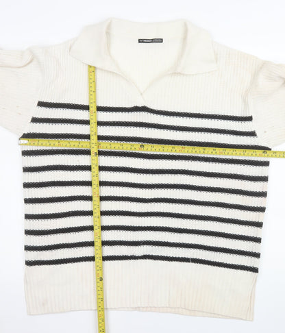 Womens UK Size 12 Threadbare Ivory Pullover Jumper