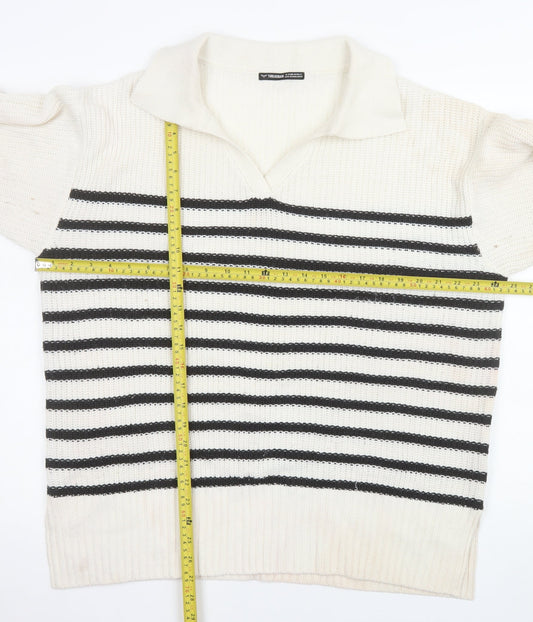 Womens UK Size 12 Threadbare Ivory Pullover Jumper