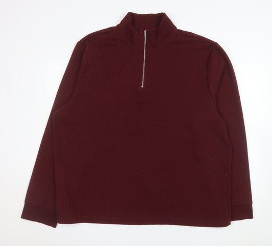 Mens UK Size 2XL Matalan Red Pullover Sweatshirt