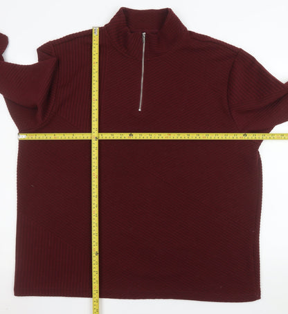 Mens UK Size 2XL Matalan Red Pullover Sweatshirt
