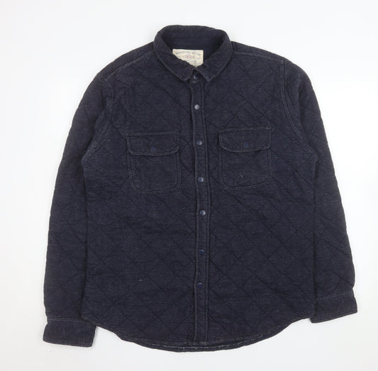 Mens UK Size XL American Eagle Outfitters Blue Quilted Coat