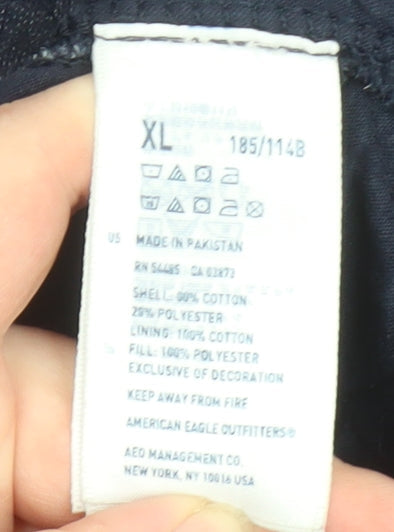 Mens UK Size XL American Eagle Outfitters Blue Quilted Coat