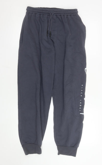 Mens UK Size L Crosshatch Regular Fit Jogger Blue Trousers