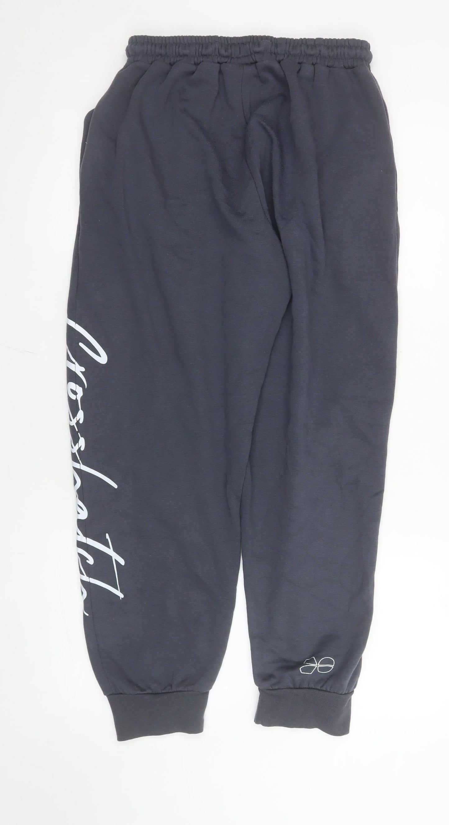 Mens UK Size L Crosshatch Regular Fit Jogger Blue Trousers