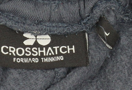 Mens UK Size L Crosshatch Regular Fit Jogger Blue Trousers
