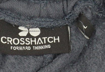 Mens UK Size L Crosshatch Regular Fit Jogger Blue Trousers