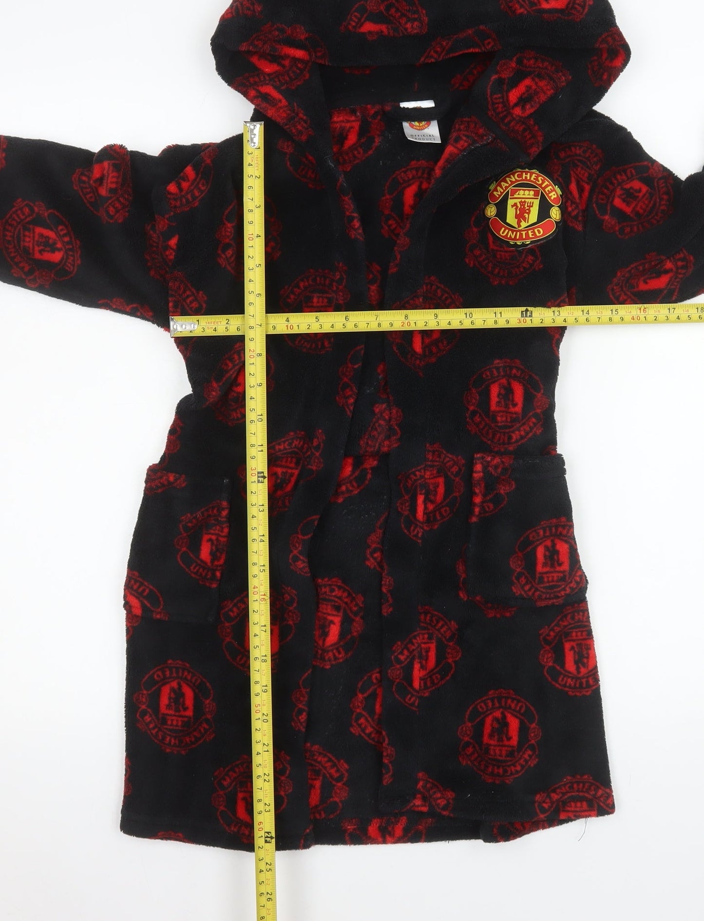 Boys UK Size 6-7 Years Manchester United Black  Robe
