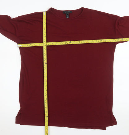 New Look Women's Red Long Sleeve Basic Jersey T-Shirt Size S