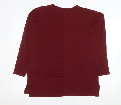 New Look Women's Red Long Sleeve Basic Jersey T-Shirt Size S