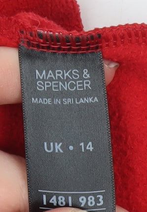 Womens UK Size 14 Marks and Spencer Red Basic Jacket