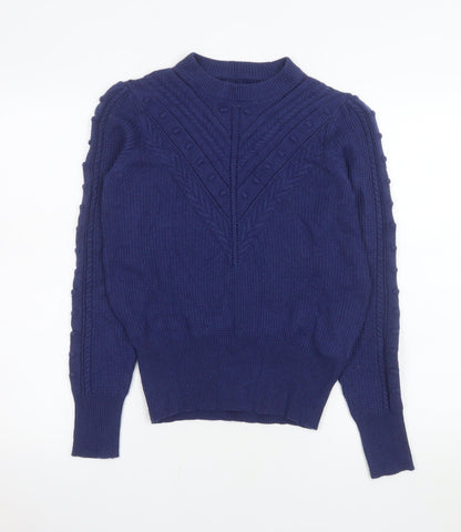 Womens UK Size 10 Marks and Spencer Blue Pullover Jumper