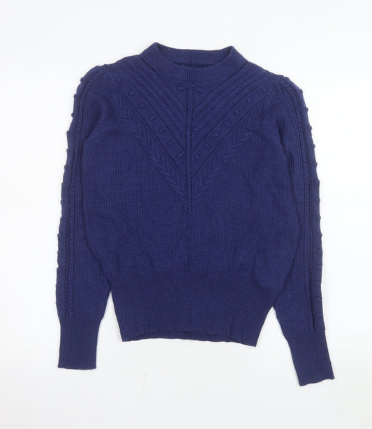 Womens UK Size 10 Marks and Spencer Blue Pullover Jumper