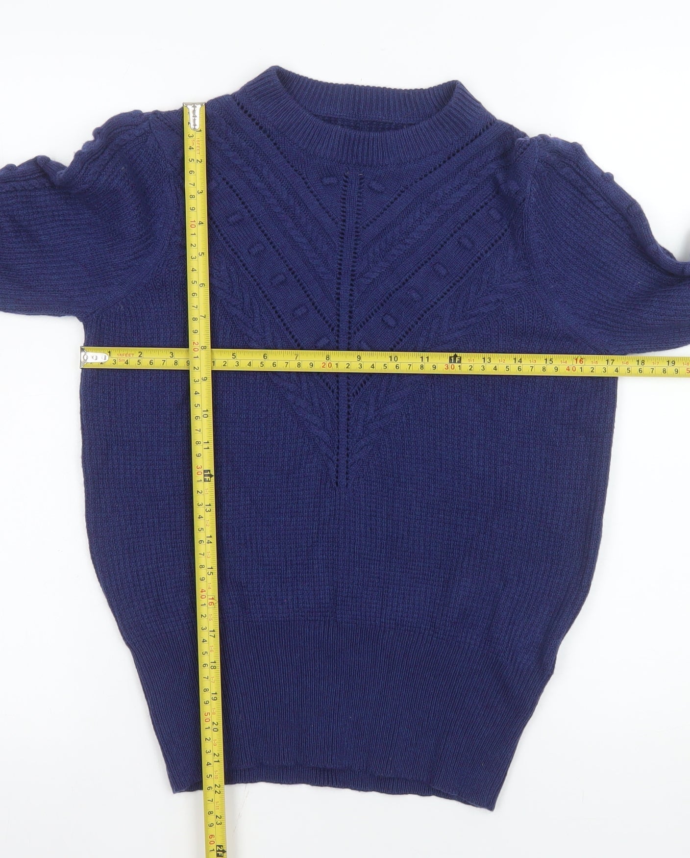 Womens UK Size 10 Marks and Spencer Blue Pullover Jumper