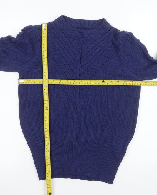 Womens UK Size 10 Marks and Spencer Blue Pullover Jumper