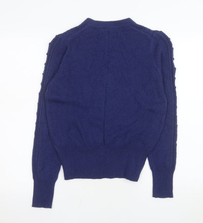 Womens UK Size 10 Marks and Spencer Blue Pullover Jumper