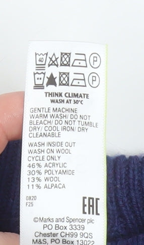 Womens UK Size 10 Marks and Spencer Blue Pullover Jumper