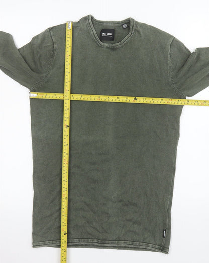 Mens UK Size XS ONLY & SONS Green Pullover Jumper