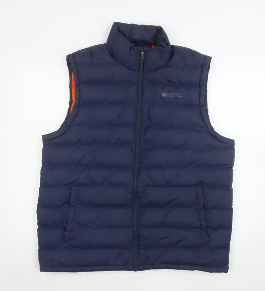 Mountain Warehouse Men's Blue XL Water Resistant Puffer Bodywarmer