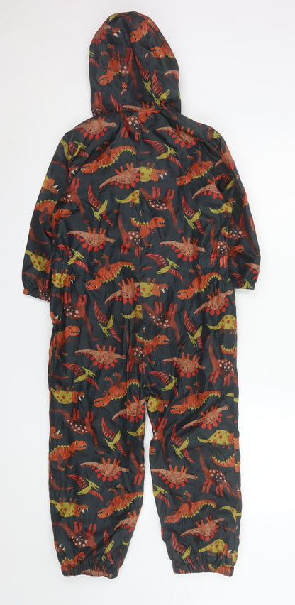 Tu Boys Multicoloured Dinosaur Print Hooded Waterproof Snowsuit 6-7 Years
