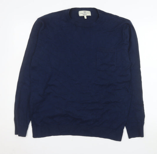 Mens UK Size XL NEXT Blue Pullover Jumper
