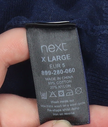Mens UK Size XL NEXT Blue Pullover Jumper