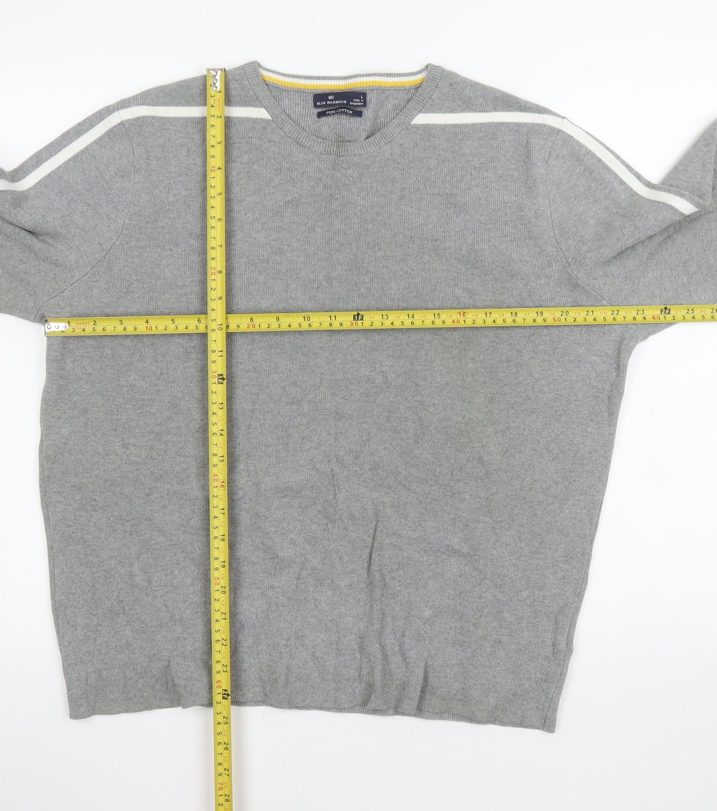 Mens UK Size L Marks and Spencer Grey Pullover Jumper