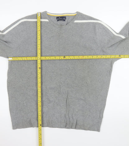 Mens UK Size L Marks and Spencer Grey Pullover Jumper