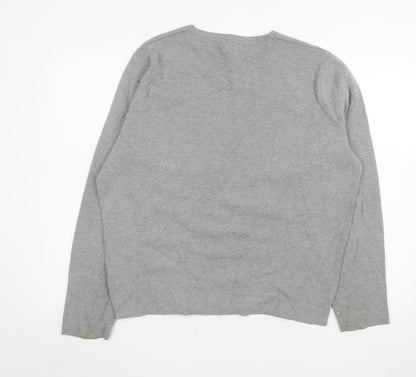 Mens UK Size L Marks and Spencer Grey Pullover Jumper