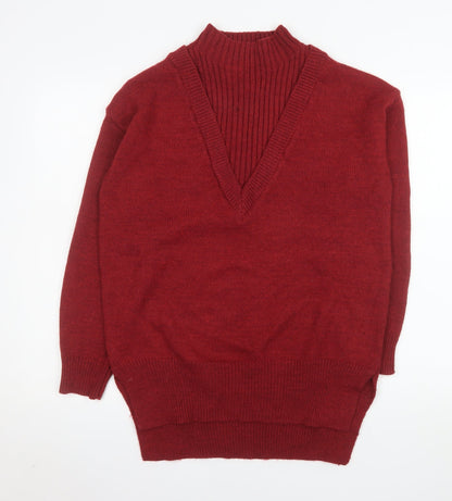 Mens UK Size S NEXT Red Pullover Jumper
