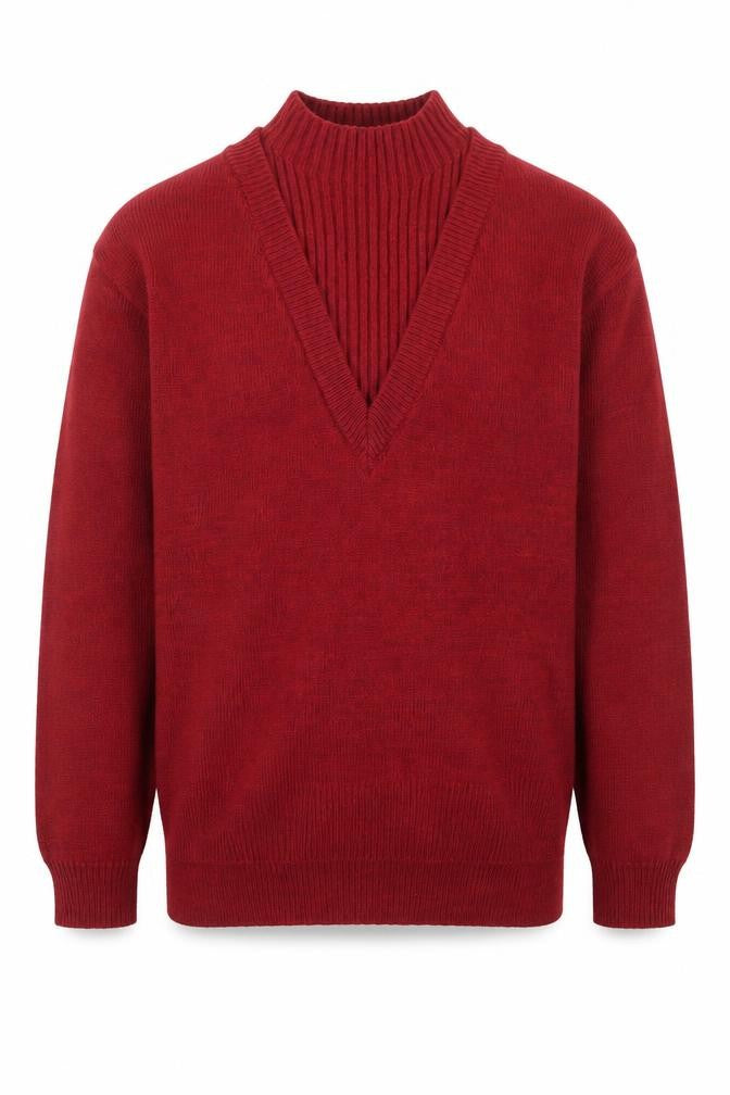 Mens UK Size S NEXT Red Pullover Jumper