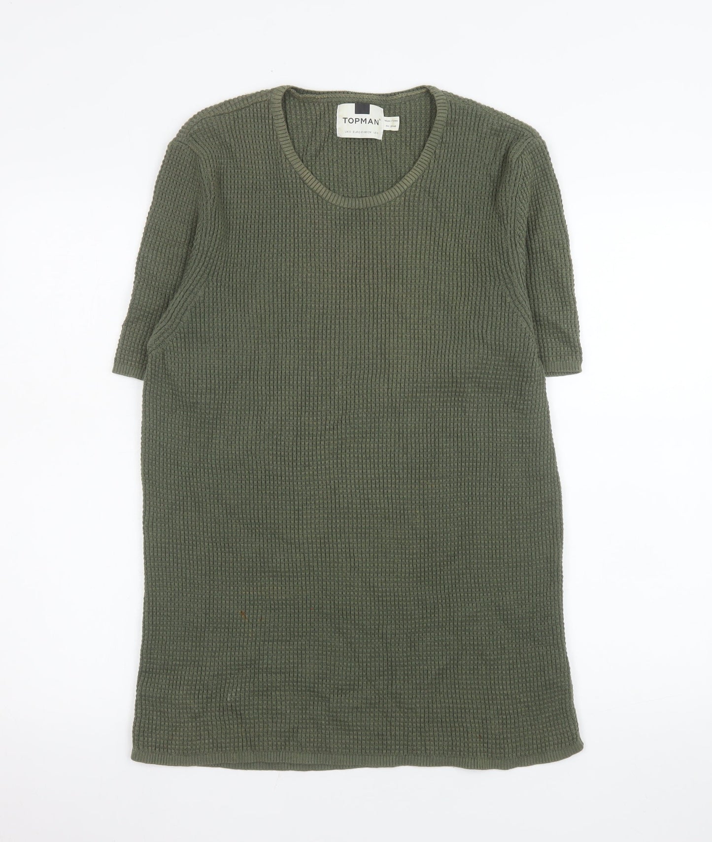 Mens UK Size S Topman Green  T-Shirt