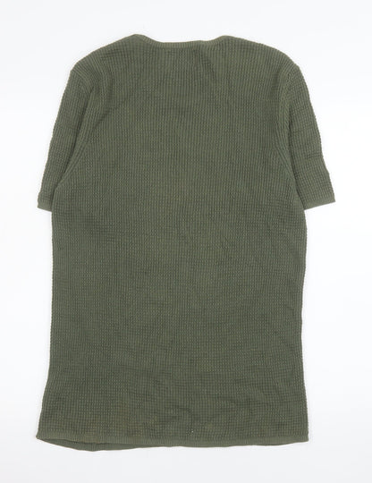 Mens UK Size S Topman Green  T-Shirt