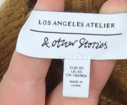 Womens UK Size XS & Other Stories Brown Pullover Jumper