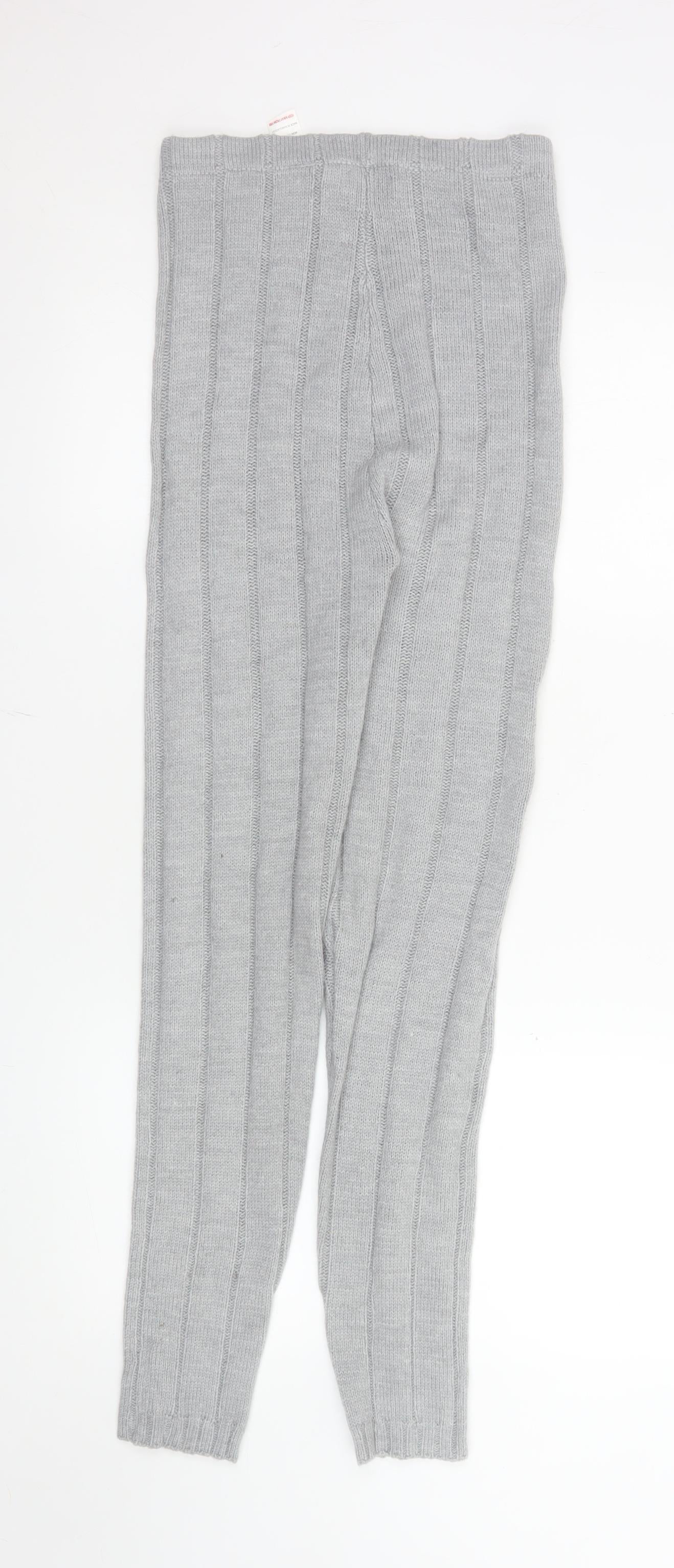 Womens UK Size S PRETTYLITTLETHING Regular Fit Leggings Grey Trousers