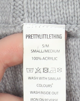 Womens UK Size S PRETTYLITTLETHING Regular Fit Leggings Grey Trousers
